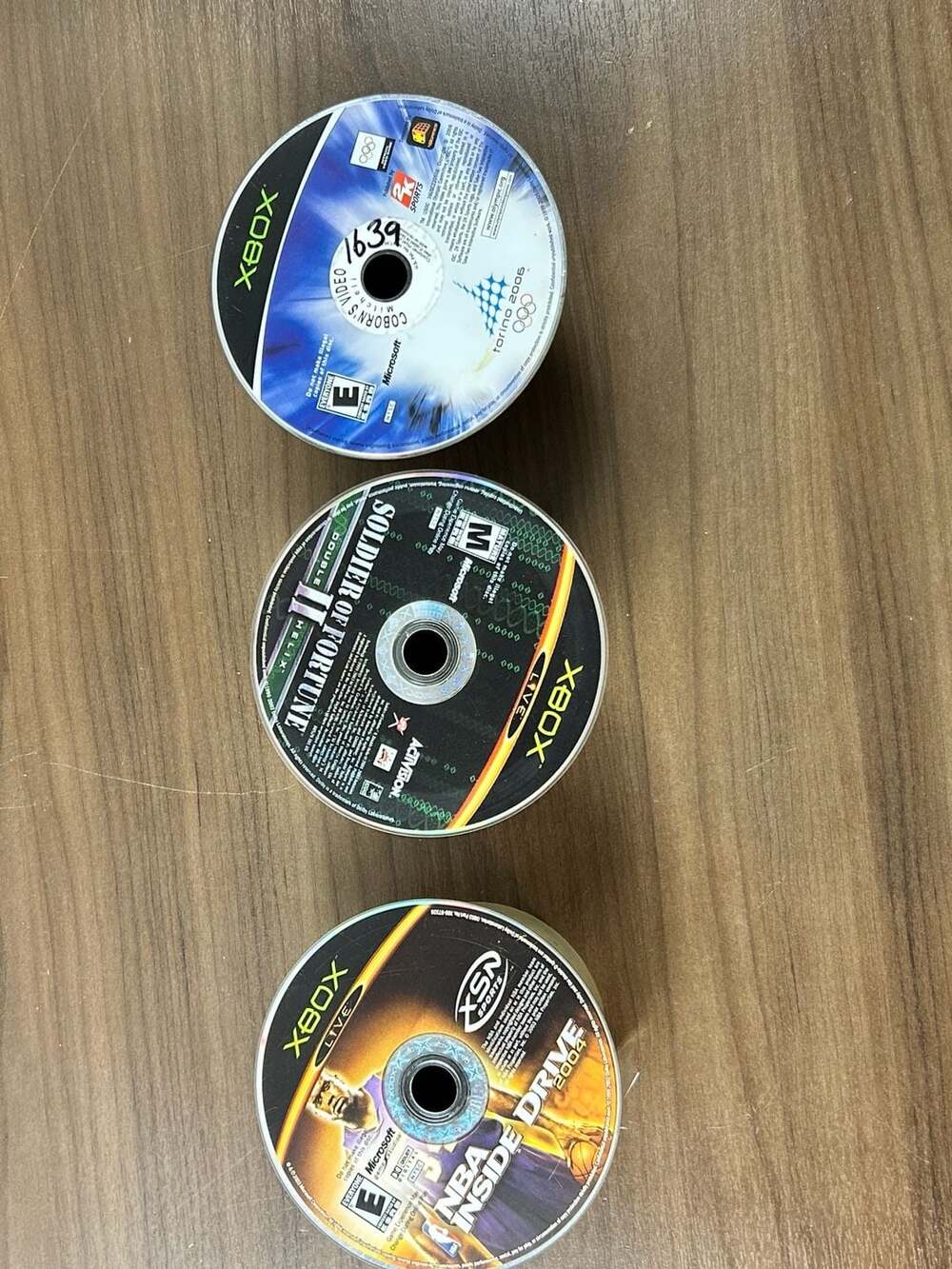 Xbox 3 Game Lot Soldier of Fortune II Torino 2006 NBA Inside Drive 2004 Untested